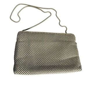 Du Val Vintage Mesh Crossbody Bag Cream Cream Metal Mesh Evening Purse Hong Kong